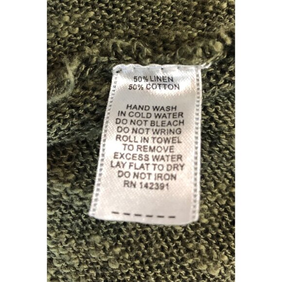 Project Womens Size Small Green Long Sleeve Pullover Sweater Tie Hem Bow Accent - Picture 10 of 10